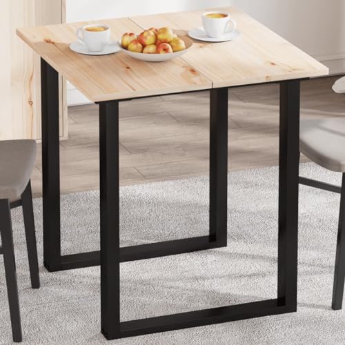 Higsose Tischplatte Esstisch 70x70x1,7 cm 2 STK. Ersatztischplatte Rechteckig Couchtischplatte Restaurants Bartisch Platte Holzplatte Cafes Beistelltisch Platte Braun Massives Kiefernholz von Higsose