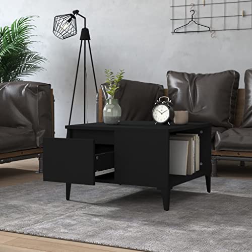 Higsose Wohzimmer Couchtisch 55x55x36,5 cmWohnzimmertisch Holz Couch Tischchen Sofatisch Modern Couchtisch Angebot Coutschtische Einfach Tisch FüR Wohnzimmer Coutisch Schwarz von Higsose