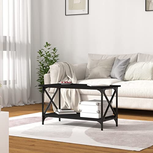 Higsose Wohzimmer Couchtisch 80x45x45 cm Wohnzimmertisch Holz Couch Tischchen Sofatisch Modern Couchtisch Angebot Coutschtische Einfach Tisch FüR Wohnzimmer Coutisch Industrial Schwarz von Higsose