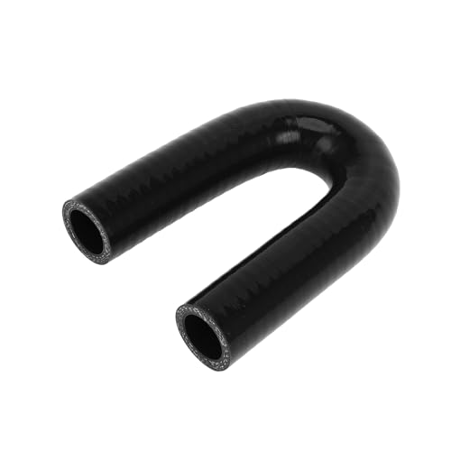 Hihaha 1 Stück 22 mm ID 120 mm Länge 180 Grad schwarzer Auto-Silikonschlauch Kühlmittelschlauch Universal langlebiges Material von Hihaha