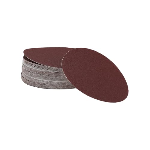 Hihaha 50 Stk Runde Schleifblätter 60 Körnung Haken Und Schlaufe Universell Für Automobilbearbeitung Holzverarbeitung 150x150mm Aluminiumoxid Rot von Hihaha