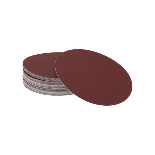 Hihaha 50 Stück Runde Schleifblätter 120er Körnung Klettschleifscheiben Universell Für Automotive Refinishing Holzbearbeitung 150x150mm Aluminiumoxid Rot von Hihaha