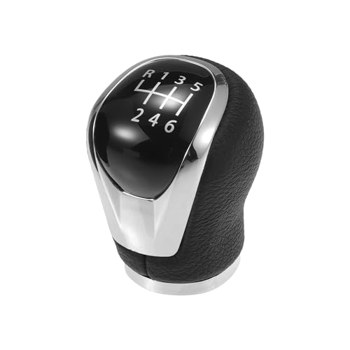 Hihaha 6-Gang-Schaltknauf für Nissan Qashqai J11 2013-2022 / Vorderer Automatikgetriebeschalthebel aus strapazierfähigem Kunstleder / 1 Stück Schwarz von Hihaha