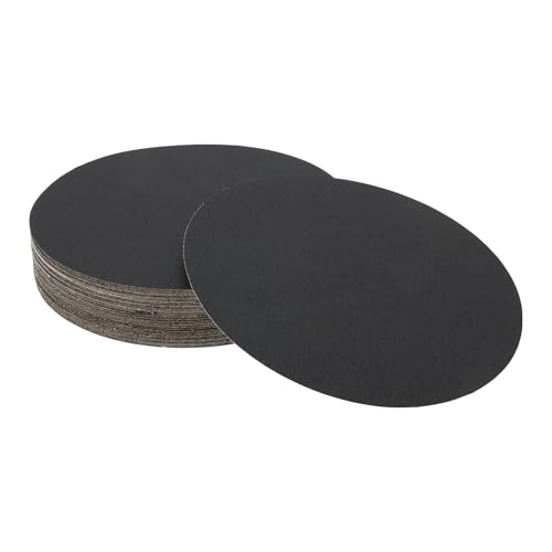 Hihaha 50 Stück Runde Schleifpapier 220 Körnung Haken- und Schleifscheiben Universell Für Automotive Lackierung 150x150mm Siliziumkarbid Schwarz von Hihaha
