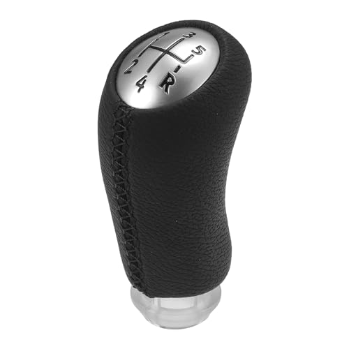 Hihaha Schaltknauf mit 5-Gang-Schaltung für Renault Clio III 2005-2009 / Vorderer Automatikgetriebe-Schalthebel aus strapazierfähigem Kunstleder / 1 Stück Schwarz von Hihaha