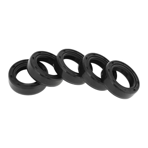 Hihaha Universal Oil Seal TC Double Lip W Steel Spring Seal Ring Rotary Shaft Seal 16x24x7mm High Pressure NBR Rubber Black 5 Pcs von Hihaha