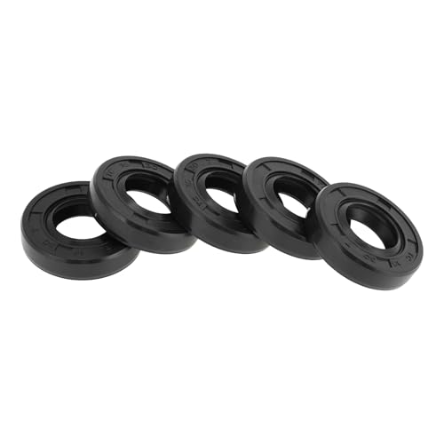 Hihaha Universeller Öldichtring TC Doppellippe Mit Stahlfeder Dichtring Drehwellendichtung 15x30x7mm Hochdruck NBR Gummi Schwarz 5 Stück von Hihaha
