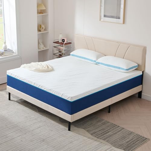 Hiimgo Matratze 120 x 190 x 16 cm, Matratze aus Memory-Schaum, mittlere Härte, 7 Komfortzonen, perfekte Unterstützung, wendbar, zweiseitig nutzbar von Hiimgo