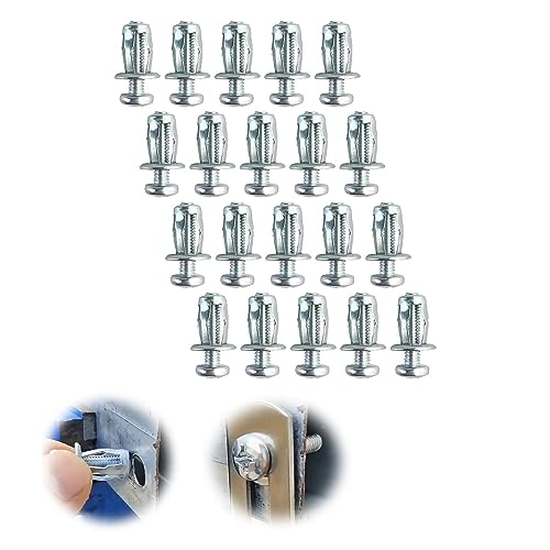 Expansionsschraube Blütenblattmutter, 20 Stück M4 M5 M6 x 25, Jack-Muttern Auto-Metallschraube, Erweiterung Werkzeug für Hohlwände, Eisenhautlinien, Verwendung in dünnen, weichen Wänden (M4*20) von Hikaka