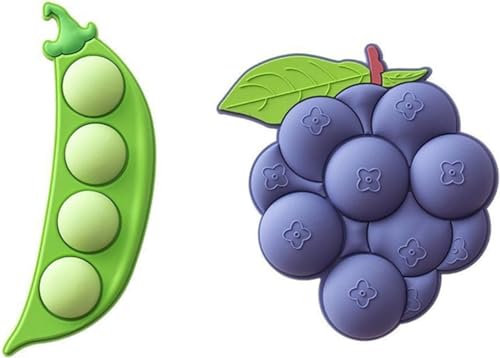 Weiche Silikon-Frucht-Kühlschrankmagnete, 4 in 1 magnetischer Nachrichtenaufkleber, geeignet für Kühlschränke, Mikrowellenherde, Schließfächer, Whiteboards usw von Hikaka