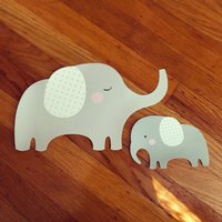 Süße Elefant Paar Wandtattoo - Kinderzimmer Kinder Dekoration Baby-Wand-Dekor Süße Elefant Paar Wandtattoo - Kinderzimmer Kinder Dekoration Baby-Wand-Dekor von Hikaru811