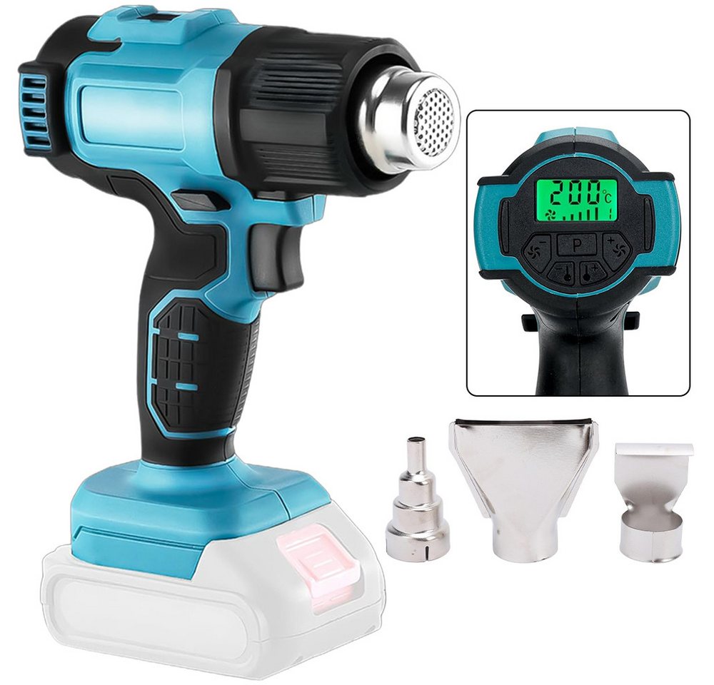 Hikity Akku-Gebläse 18v 300w Heißluftgebläse max. 550 °C, (4 St), Batterien nicht im Lieferumfang enthalten von Hikity