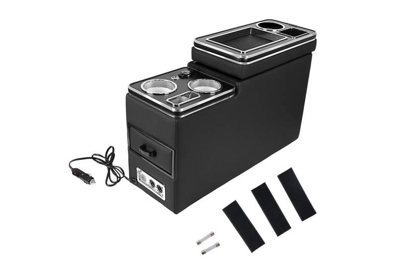 Hikity Aufbewahrungsbox Armlehnen-Aufbewahrungsbox für Busmodelle T5/T6/T6.1 (Spezielles Staufach in der Mittelkonsole), Mit LED-Hintergrundbeleuchtung und USB-Anschluss von Hikity