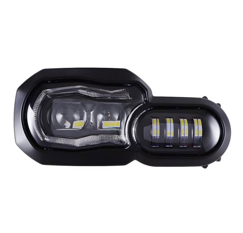 Hikity Blinker LED Motorrad LED-Scheinwerfer mit H4-H13-Adapter, LED fest integriert von Hikity