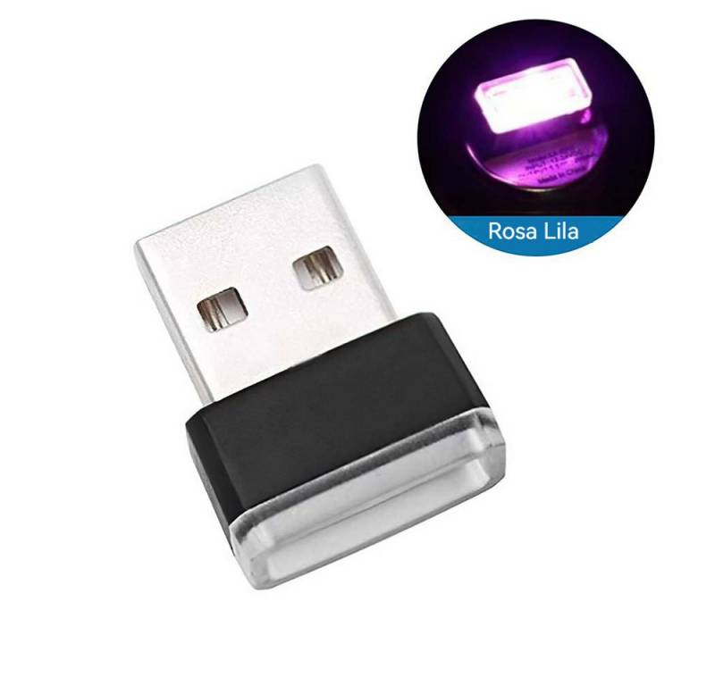 Hikity LED Nachtlicht USB-Ambientebeleuchtung für Autos LED-Stimmungsbeleuchtung, LED fest integriert von Hikity