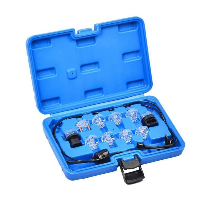 Hikity Montagewerkzeug Werkzeug zum Testen von Einspritzdüsen 11tlg Noid-Lichtset, (11-tlg), Kraftstoffanzeige-Kraftstoffinjektor-Prüfgerät-Kit von Hikity