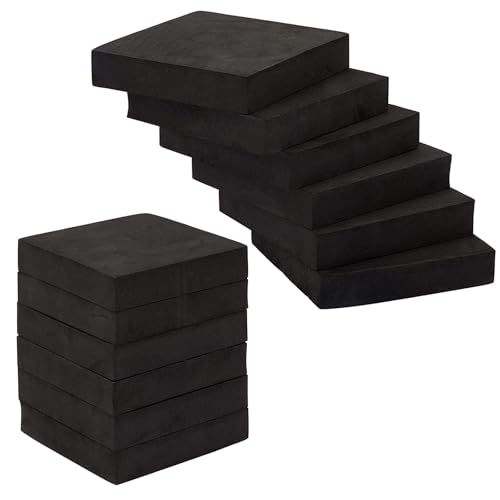 Hikrxya 12er Set Gummipads Antirutsch-Pads 10x10x2cm - Waschmaschinen Schwingungsdämpfer Pads - für Waschmaschine Kühlschrank Trockner Lautsprecher Unterlegscheiben Möbel von Hikrxya