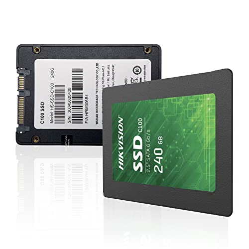 Hikvision 6,3 cm (2,5 Zoll) interne SSD-Laufwerk-Erweiterung, Solid-State-Disk Speicher für Laptop Desktop 3D NAND SATA 3.0 (C100/240G) von Hikvision