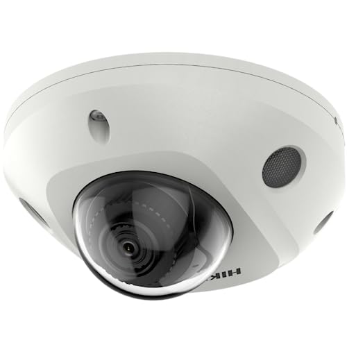 Hikvision DS-2CD2546G2-IWS(2.8mm)(C) Dome Überwachungskamera mit 4 Megapixel, bis zu 30m Beleuchtung, professionelle Überwachungskamera, Acusense Kamera mit Fehlalarmfilter von Hikvision