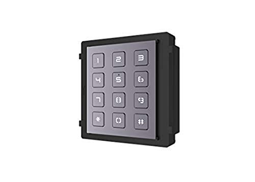 Hikvision Digital Technology DS-KD-KP Gegensprechanlage, Zubehör für Gegensprechanlagen (Tastatur, Schwarz, Grau, Hikvision, IK07, -40-60 °C, 98,5 mm) von Hikvision