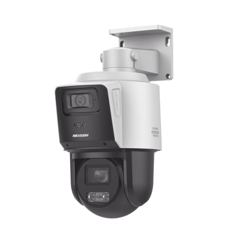 Hikvision PTZ IP 4 Megapixel mit 4 Megapixel Panoramakamera/4X Zoom/Dual Light (40MTS IR + 30MTS weißes Licht)/ACUSENSE/IP66/PoE+/Darknighter/Micro SD/Inklusive Sockel für Decke oder Wand von Hikvision