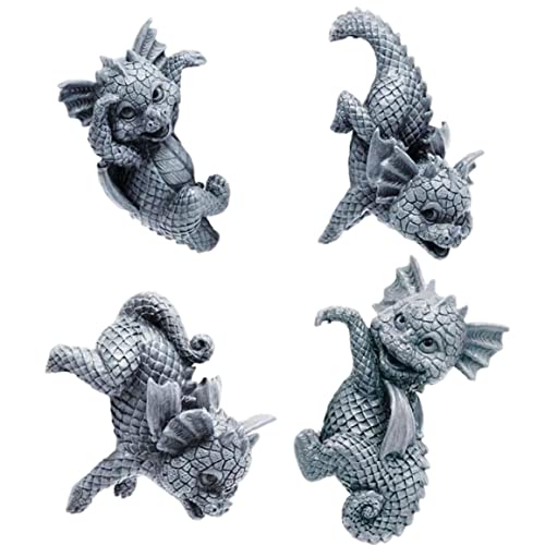 Dinosaurierskulptur, Harz Dinosaurierstatue Hanging Cup Model Dragon Tier Garden Figuren Dekoration 4Stücks kleine Drachen Statuen Dinosaurierskulptur, Harz Dinosaurierstatue Hanging Cup Model Dragon Tier Garden Figuren Dekoration 4Stücks kleine Drachen Statuen von PGONA