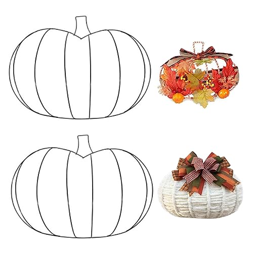 Halloween Swags Kleiderbügel, Kürbiskranz Form 2pcs Metall Kürbiskranz Draht Blumengarten Kürbiskranz Rahmen Metall Halloween Handwerk Metallkürbis Dekor Halloween Swags Kleiderbügel, Kürbiskranz Form 2pcs Metall Kürbiskranz Draht Blumengarten Kürbiskranz Rahmen Metall Halloween Handwerk Metallkürbis Dekor von Hilai