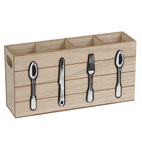 Hilai Besteckhalter 4 Fächer Küchenutensilien Holzbesteckhalter Besteckaufbewahrung Besteckschalen Hilai Besteckhalter 4 Fächer Küchenutensilien Holzbesteckhalter Besteckaufbewahrung Besteckschalen von Hilai