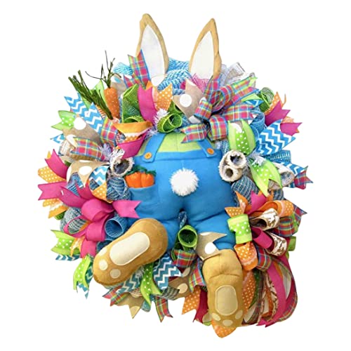 Hilai Osterdekorationen, Osterhasenkranz Kaninchen Karottenkranz mit Ohren Ostern Ornamente süßer Osterkranz für die Türdekoration Hilai Osterdekorationen, Osterhasenkranz Kaninchen Karottenkranz mit Ohren Ostern Ornamente süßer Osterkranz für die Türdekoration von Hilai
