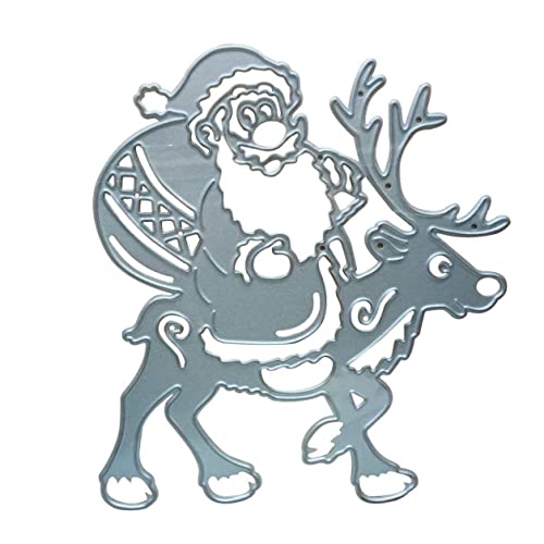 Weihnachten Schneiden stirbt Santa Claus Elch Metall Stanze DIY -Präge -Schablone zum Scrapbooking Weihnachtsschneiden stirbt von Hilai