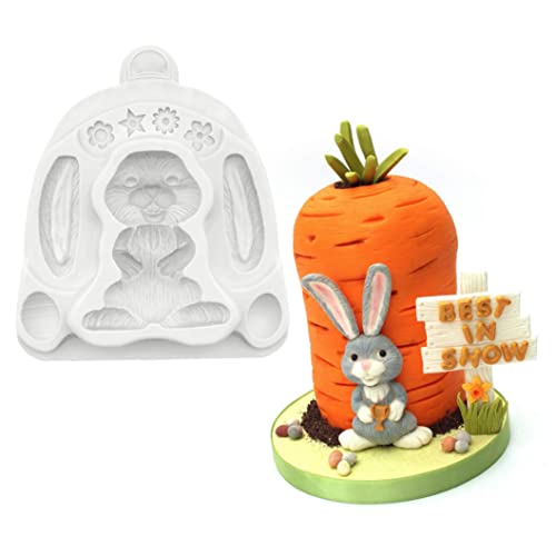 Osterform, Ostern Silikonform 3D -Hasen Schokoladenform Fondant Backformen zur Kuchen -Cupcake -Dekoration von Hilai