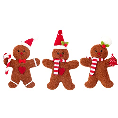 Weihnachtsanhänger, Weihnachtsgingerbread Mann Weihnachten Lebkuchen Hängende Ornamente Baumparty Lieferungen 3PCS Style 2 Weihnachtsanhänger, Weihnachtsgingerbread Mann Weihnachten Lebkuchen Hängende Ornamente Baumparty Lieferungen 3PCS Style 2 von Hilai