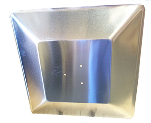 Hiland SGT Hitzeschild aus Glas mit vorgebohrten Löchern, quadratisch, Chrom von Hiland
