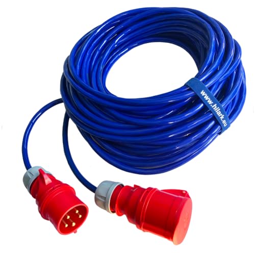 HILARK 5x2,5 mm² H07BQ-F 400V 16A Blau - Verlängerungskabel Gummikabel für Baustelle, Industrie, Outdoor - 35m von Hilark cable tech