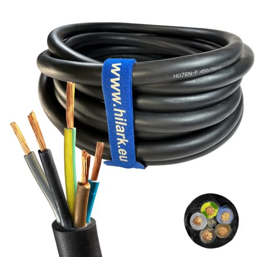 Hilark Gummikabel H07RN-F 5x6 mm² (5g6 mm²) 1m schwarz von Hilark cable tech