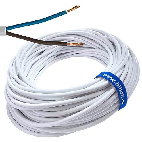 Kabel H03VV-F 2x1 mm2 weiß 75m Hilark von Hilark cable tech