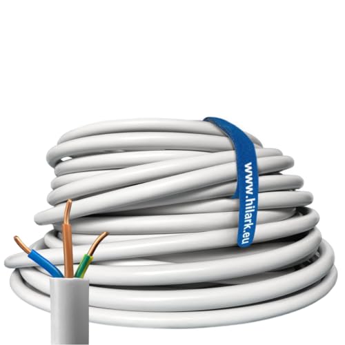 Hilark Halogenfreies Mantelleitungs kabel NHXMH-J 3x2,5 mm, Weiß (25 meter, Weiß) von Hilark cable tech