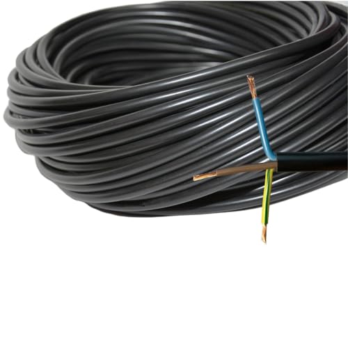 Hilark Kabel H05VV-F 3x1 mm2 OWY (3g1 mm2) Schwarz 50 Meter Schwarz von Hilark cable tech