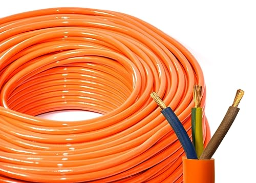 Hilark Kabel H07BQ-F 3x2.5mm2 Litze orange (10 Meter, Orange) von Hilark cable tech