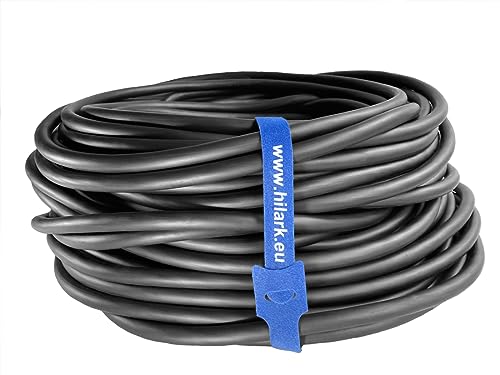 Hilark Schwarz Gummileitung H07RN-F 4x1,5 mm² (4g1,5 mm2) Gummischlauchleitung Kabel Leitung Außenbereich 75 meter Schwarz von Hilark cable tech