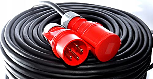 Hilark Verlängerungskabel basierend auf H07RN-F-Kabel, gerader Stecker (5m, 5x4 mm2 32A) von Hilark cable tech