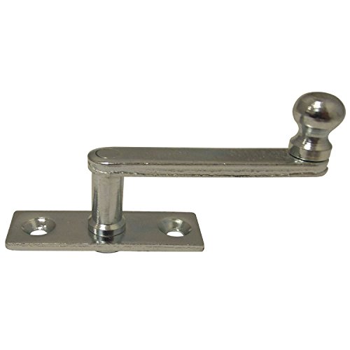 Fensterreiber auf eckiger Platte, 17 mm, Stahl verzinkt silberfärbig, Silber von Hilber