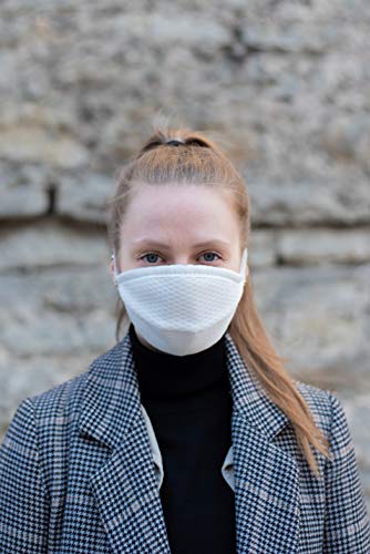 Hilding Sweden Gesichtsmaske Mund-Nasen-Maske Model6 Waschbar Weiß Schnurbindung 10er Set von Hilding Sweden