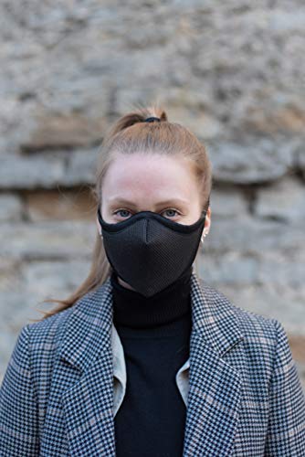 Hilding Sweden Gesichtsmaske Mund-Nasen-Maske Model8 Waschbar Schwarz Schnurbindung 10er Set von Hilding Sweden