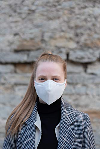 Hilding Sweden Gesichtsmaske Mund-Nasen-Maske Model9 Waschbar Weiß Schnurbindung 10er Set von Hilding Sweden