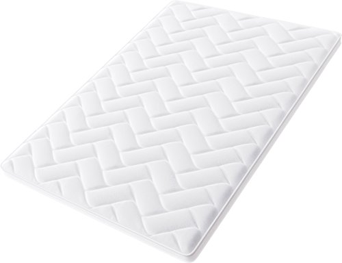 Hilding Sweden Pure 50 Matratzentopper, Mittelharte Matratzenauflage für besseren Schlafkomfort, Schaumstoff, Weiß, 200 x 80 cm von Hilding Sweden