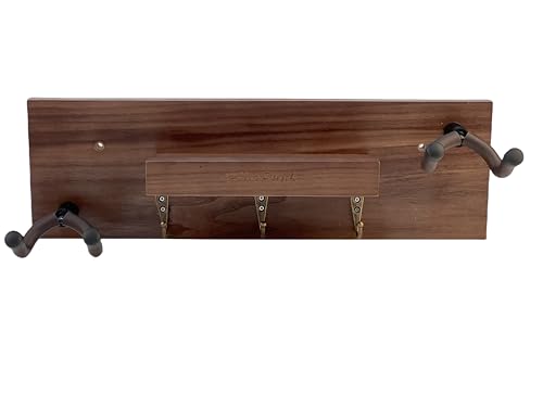 Gitarrenwandhalterung,Massivholz-Gitarrenwandaufhänger mit 3 Aufbewahrungshaken und 2 drehbaren Gummi Gitarrenaufhängern,Gitarrenständer mit Ablage und Plektrum Halter für alle Gitarrengrößen Gitarrenwandhalterung,Massivholz-Gitarrenwandaufhänger mit 3 Aufbewahrungshaken und 2 drehbaren Gummi Gitarrenaufhängern,Gitarrenständer mit Ablage und Plektrum Halter für alle Gitarrengrößen von HilerPunk