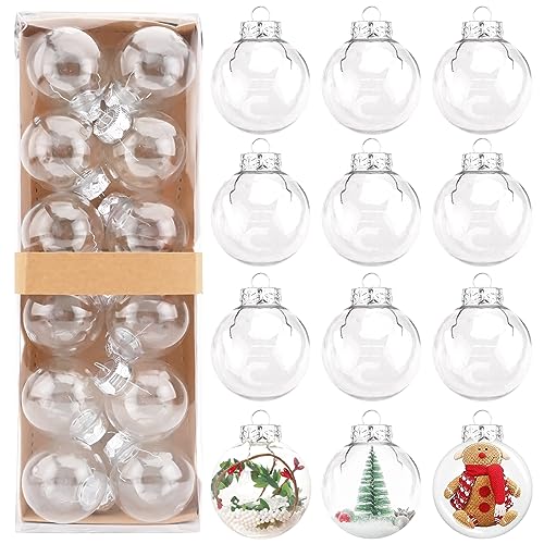 12 Stück Weihnachtskugeln Christbaumschmuck Set Weihnachtlichen Bruchsicher Christbaumschmuck Weihnachts Hängende Verzierungen für Weihnachtsfeier Hochzeit von Hileyu