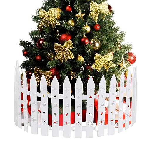 16Pcs Weihnachtsbaum Zäune Weiß Mini Kunststoff Lattenzaun für Haus Garten Weihnachten Weihnachtsbaum Hochzeit Party Dekoration 11 * 29.5cm/4.3 x 12 In von Hileyu