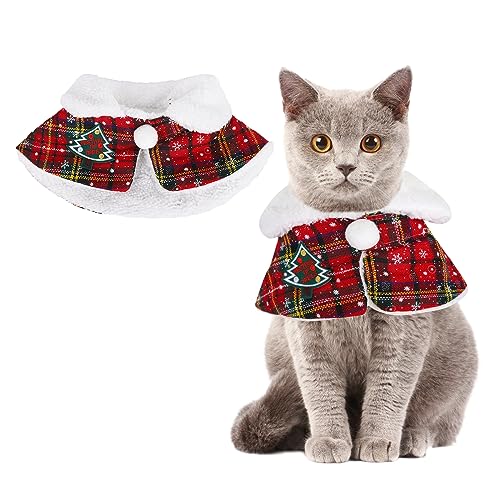 Christmas Costume Dog Cat Christmas Outfit Pet Cape Cloak Red Cute Pet Costume Cape Warm Soft Cat Clothes for Small Medium Sized Puppy Dog Cat Christmas Costume Dog Cat Christmas Outfit Pet Cape Cloak Red Cute Pet Costume Cape Warm Soft Cat Clothes for Small Medium Sized Puppy Dog Cat von Hileyu